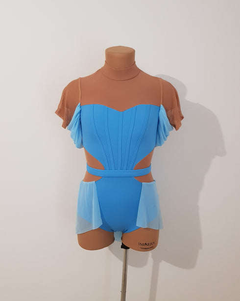 Celine Leotard Base - Ocean Blue